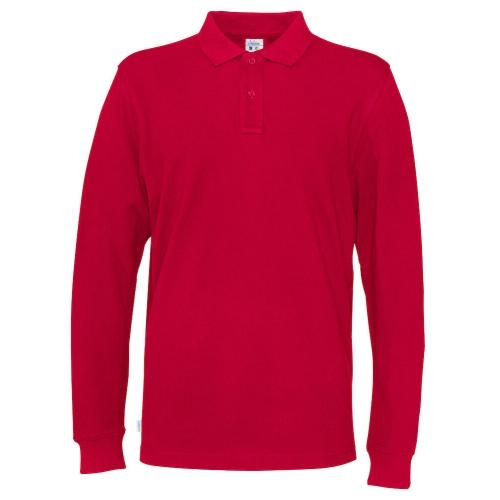 Cottover L/S polo rood,3xl