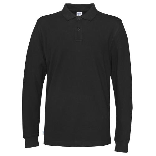 Cottover L/S polo zwart,3xl