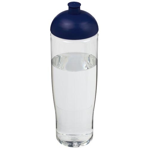 H2O Tempo bidon met koepeldeksel 700 ml transparant/blauw
