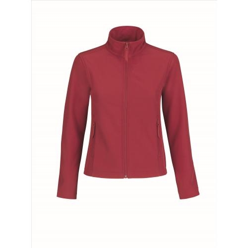 Softshell dames 2 laags rood,l