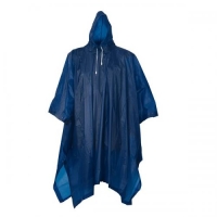 Regenponcho met capuchon blauw