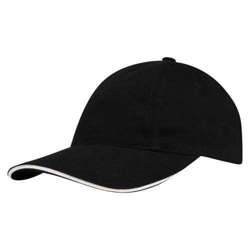 Baseball cap zwart/wit