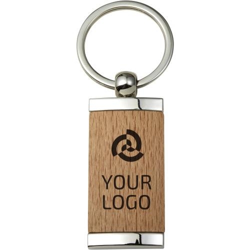 Houten sleutelhanger Stijlvol bruin