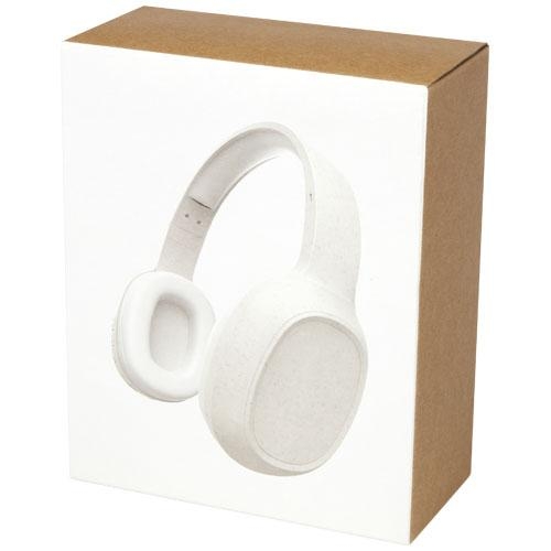 Riff Bluetooth-koptelefoon van tarwestro met microfoon beige