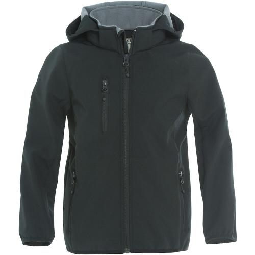 Junior softshell jacket zwart,110-120