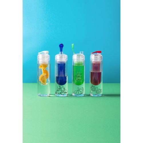 Drinkfles met fruitinfuser blauw