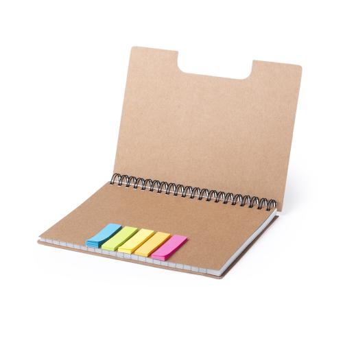 Notitieblok met sticky notes naturel