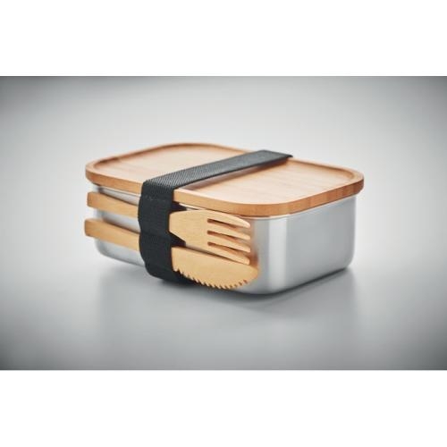 RVS Lunchbox 600ML Savanna hout