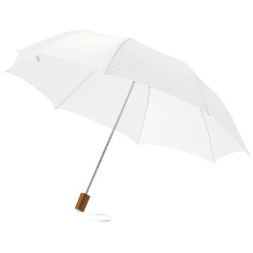 Opvouwbare 20 inch paraplu white solid