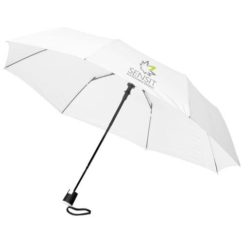21 inch 3 sectie automatische paraplu Wali wit
