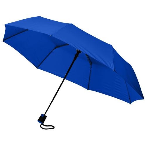 21 inch 3 sectie automatische paraplu Wali koningsblauw