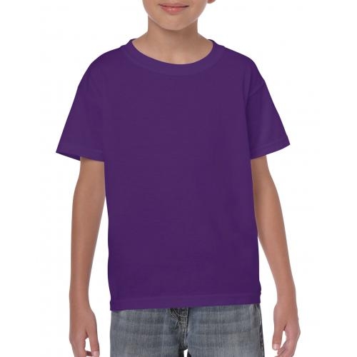 Gildan heavyweight kinder T-shirt paars,l